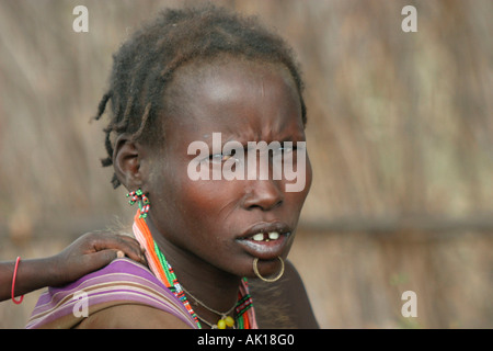 Toposa Frau / Nyanyagachor Stockfoto