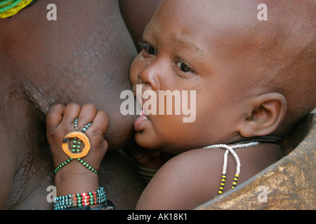 Toposa Kind / Nyanyagachor Stockfoto