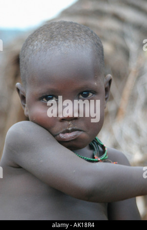 Toposa Mädchen / Nyanyagachor Stockfoto