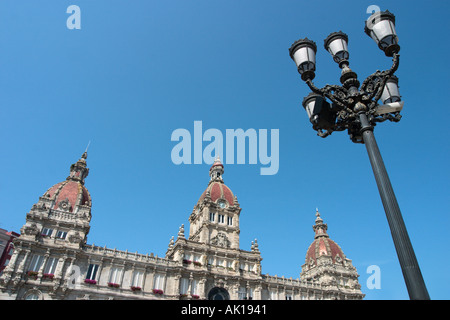 Ayuntamiento (Rathaus), Plaza de María Pita, Ciudad Vieja (Altstadt), La Coruña (A Coruña), Galicien, Spanien Stockfoto