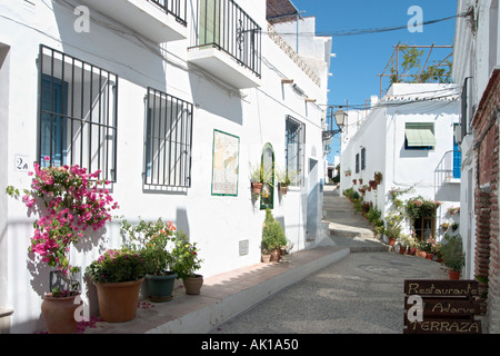 Die historische Altstadt von Frigiliana in der Nähe von Nerja, Costa Del Sol, Andalusien, Spanien Stockfoto