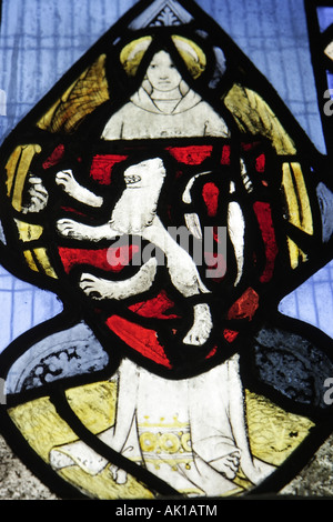 England Vereinigtes Königreich Großbritannien, Großbritannien Britisches Englisch, North Yorkshire, Thirsk, Cemetery Road, The Parish Church of St. Mary, 1460 Buntglasfenster, V Stockfoto