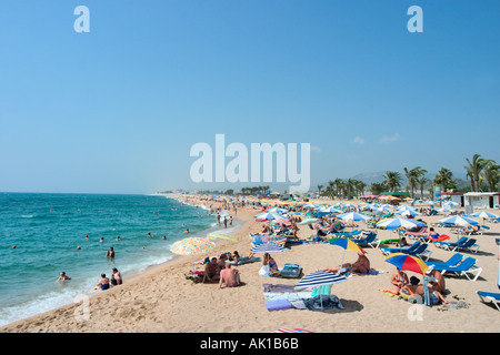 Strand von Santa Susanna, Costa Brava, Katalonien, Spanien Stockfoto