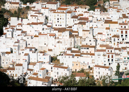 Casares, eines der Pueblos Blancos, im Hinterland der Costa Del Sol, Andalusien, Spanien Stockfoto