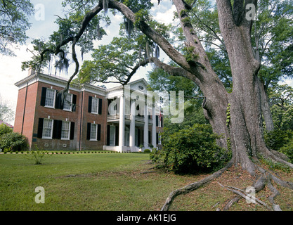 Blick auf Villa Rosalie in Natchez, Mississippi, 1823 erbaut und das Haus diente, die als Hauptsitz der Union während des Bürgerkrieges Stockfoto