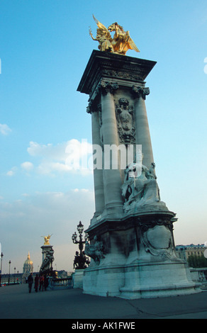 Brücke / Pont Alexandre III / Paris / Bruecke Stockfoto