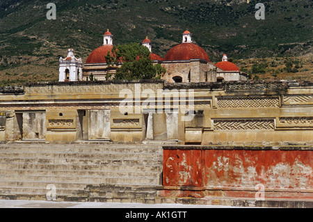 Palast, das Gebäude, Kirche, Mitla, Mexiko Stockfoto