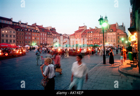 Der Burgplatz in der Altstadt in Warschau, Polen Stockfoto