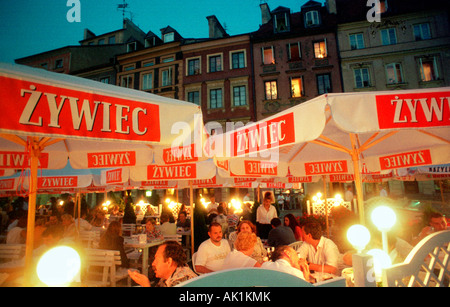 Eine Straße Café in der Altstadt in Warschau, Polen Stockfoto
