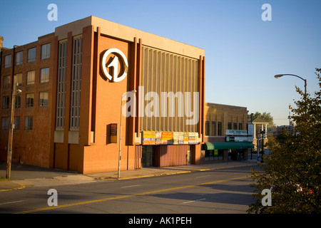 70er retro Vintage Gebäude Architektur Zentrum von Gary Indiana Stockfoto