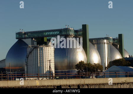 NYC DEP Newtown Creek Abwasser Kläranlage Stockfoto