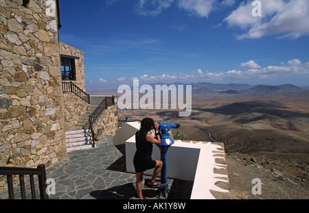 Blick vom Mirador Morro Velosa auf das Valle de Santa Ines Betancuria Fuerteventura Kanaren Spanien Stockfoto