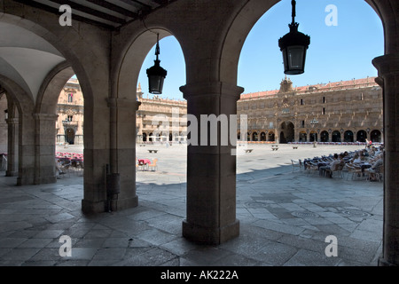 Plaza Mayor (Hauptplatz), Salamanca, Kastilien-León, Spanien Stockfoto