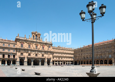 Ayuntamiento (Rathaus) in der Plaza Mayor (Hauptplatz), Salamanca, Kastilien-León, Spanien Stockfoto