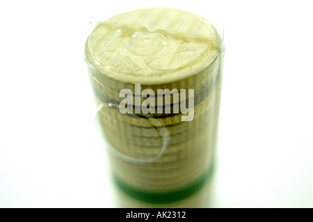 Ein Stapel von Euro-Münzen. Stockfoto