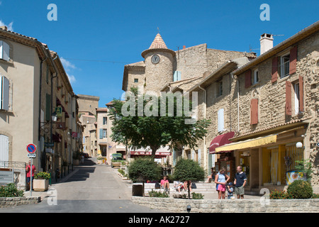 Stadtzentrum von Châteauneuf du Pape, Provence, Frankreich Stockfoto