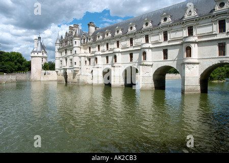 Das Chateau de Chenonceau am Fluss Cher, das Loire-Tal, Frankreich Stockfoto