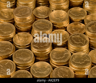 Pfund-Münzen Stockfoto
