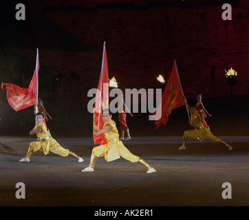 Jiangxi Xishan International School Kung Fu Gruppe am Edinburgh Military Tattoo Stockfoto