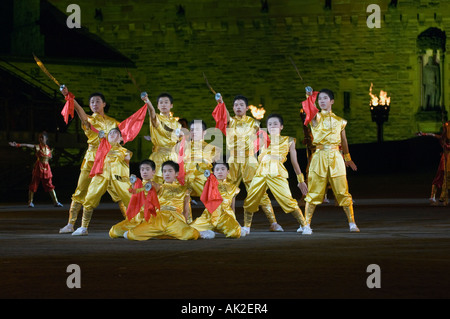 Jiangxi Xishan International School Kung Fu gruppieren Edinburgh Military Tattoo Stockfoto