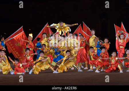 Jiangxi Xishan International School Kung Fu gruppieren Edinburgh Military Tattoo Stockfoto