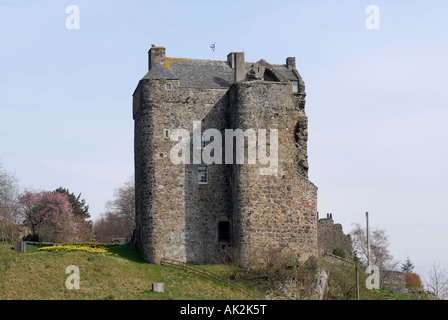 Neidpath Castle, Peebles, Gunion, Scottish Borders, Schottland. Stockfoto