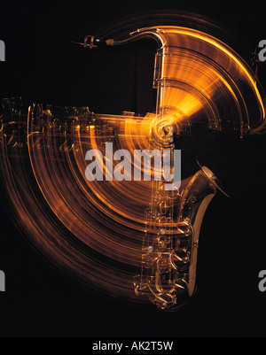 Still-Leben. Musikinstrument. Saxophon. Stockfoto