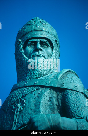 Statue von Robert the Bruce in der Borestone, Bannockburn, Stirling, Scotland Stockfoto