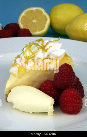 Zitrone Merangue Käsekuchen Stockfoto