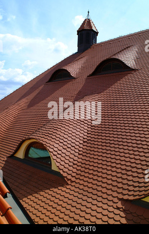 Fliesen Dächer Stare Mesto (Altstadt), Prag, Tschechien Stockfoto