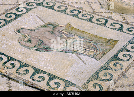 Mosaik in der 2. 4. Jahrhundert A D römische Villa von Theseus bei Paphos Zypern Stockfoto