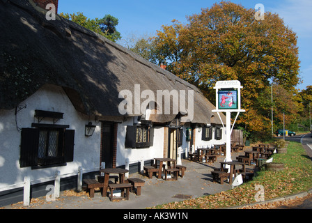 "Katze und Geige" Pub, Hinton Admiral, Hinton, Hampshire, England, Vereinigtes Königreich Stockfoto