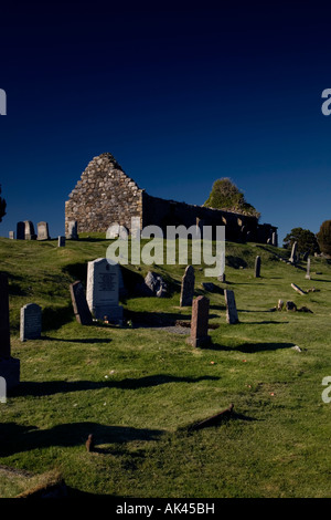 Die Ruinen der Kirche Cill Chriosd Elgol unterwegs Isle Of Skye Stockfoto