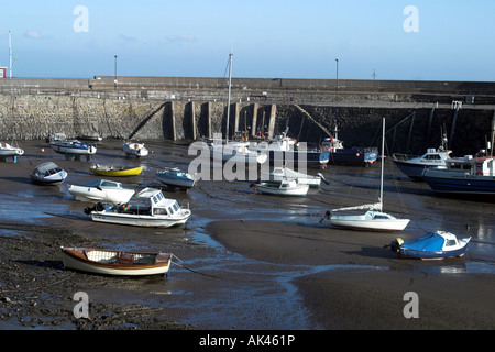 Minehead Hafen bei Ebbe. Somerset. England. Stockfoto