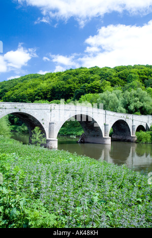 Kern-Brücke über den Fluss Wye bei Goodrich Herefordshire an einem hellen Frühlingstag Stockfoto