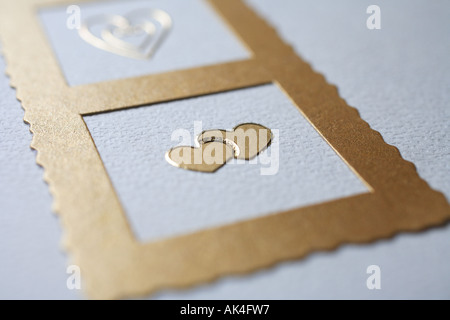 Herzen auf "Hochzeit stationären" Stockfoto