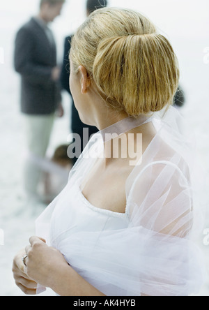 Szene aus Hochzeit am Strand Stockfoto