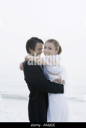 Szene aus Hochzeit am Strand Stockfoto