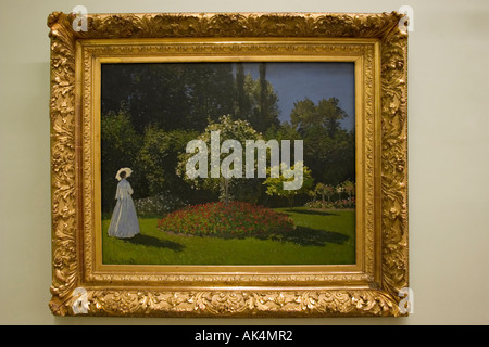 Dame Dans le Jardin (Frau im Garten) Malerei, Claude Monet, der Eremitage, St. Petersburg, Russland Stockfoto