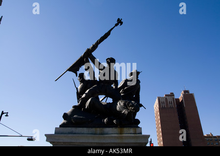 Die siegreichen kostenlos zivilen Kriegsdenkmal von John Conway in Milwaukee, Wisconsin, Stockfoto