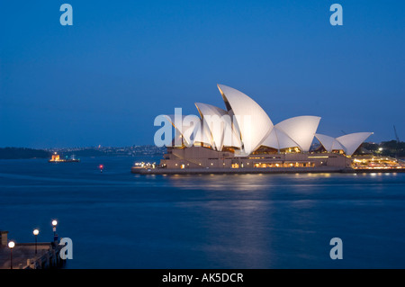Sydney Opera House in der Abenddämmerung Sydney New South Wales Australien Stockfoto
