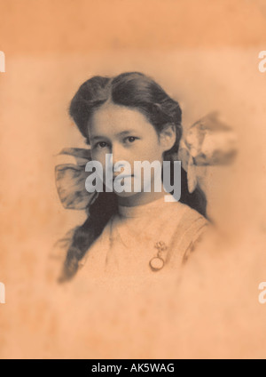 attraktive junge Mädchen fotografiert im Jahre 1906 Stockfoto