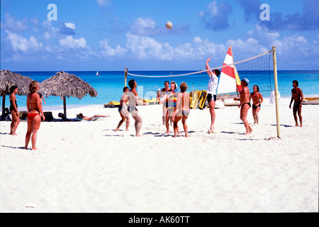 Beach-Volleyball / Varadero Stockfoto