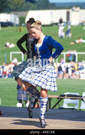 Scottish Highland Dancing bei der Cowal Versammlung, Dunoon, Schottland Stockfoto