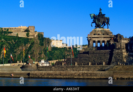 Kaiser-Wilhelm-Denkmal / Koblenz Stockfoto
