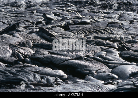 Den letzten Lavastrom von Kilauea-Vulkan auf Big Island Hawaii USA Stockfoto