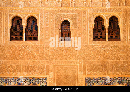 Fachada de Comares Innenhof des Mexuar Alhambra Palast Granada Spanien Stockfoto