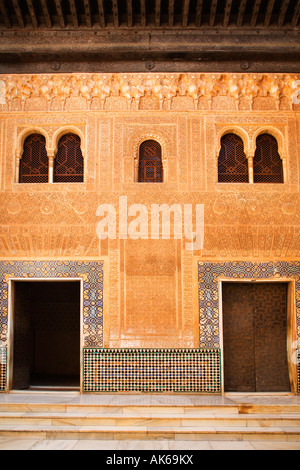 Fachada de Comares Innenhof des Mexuar Alhambra Palast Granada Spanien Stockfoto