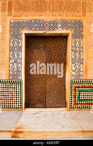 Tür Detail Fachada de Comares Innenhof der Mexuar Alhambra Stockfoto