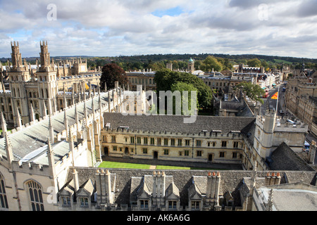 All Souls College der Oxford University England von oben gesehen Stockfoto